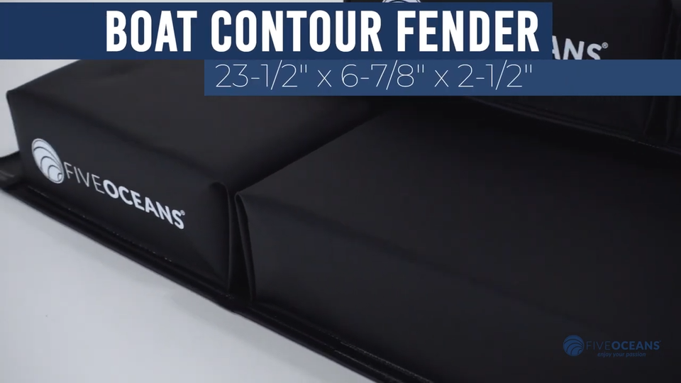 Boat Fenders, 2Pack Boat Bumpers Black Contour Fender 231/2" x 67/8