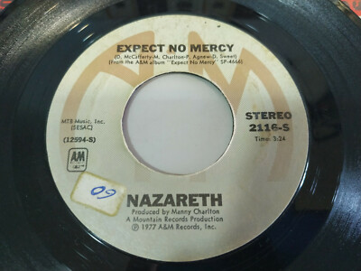 Nazareth Expect no Mercy - May The Sunshine 1979 Am - Single vinyl 7 '' VG V