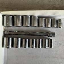 Craftsman Sae Metric 16-piece Socket Set -ee- Usa 38 Drive 12 Pt