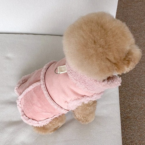 Pet Dog Cat Warm Fleece Vest Clothes Puppy T Shirt Sweater Coat Button Jacket - Picture 11 of 20