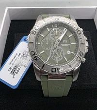 Brand New Techno Marine Sea Grace Mens Quartz Watch 45mm Olive Green (TM-725005)