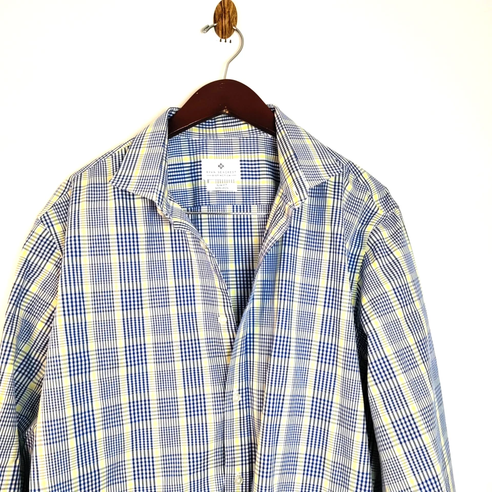 Camisa social masculina slim fit Ryan Seacrest Distinction sem ferro 17.5/36-37 clássica - Imagem 3 de 4