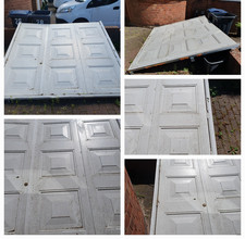 White Steel Garage Door – Approx. (7ft x 7.5 ft) 215cm × 226cm – Collection Only