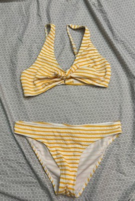 Women s Bikini Cabana Del Sol Size Medium Yellow And White