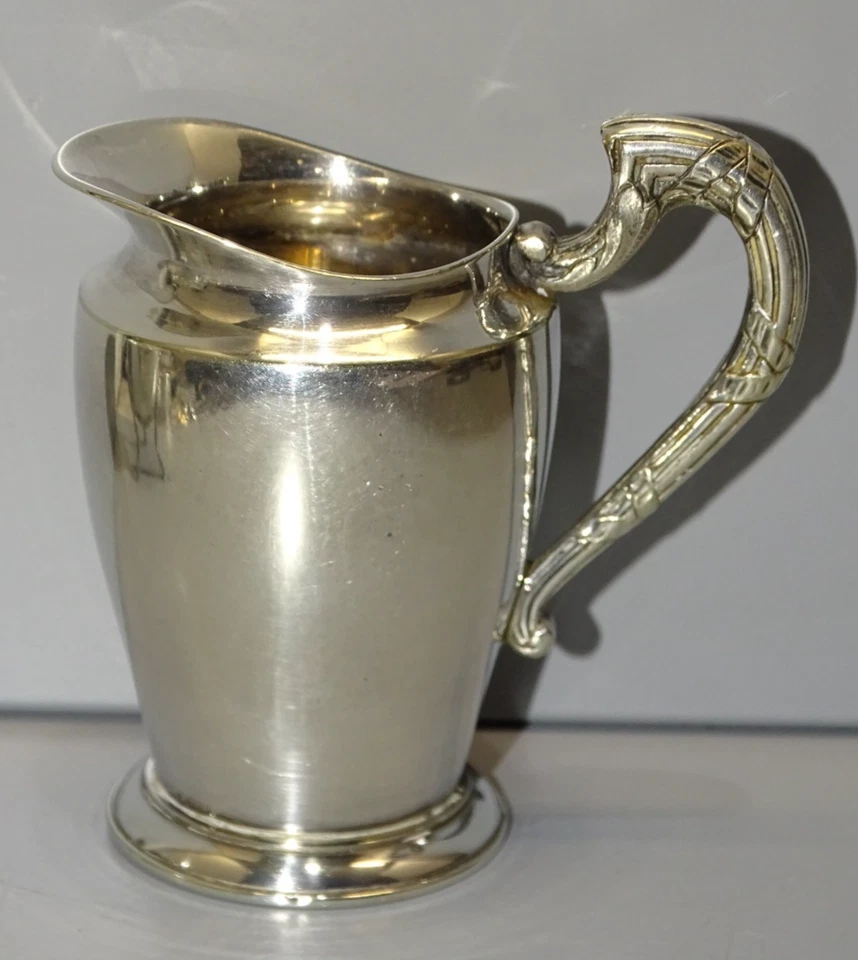 -SUPERBE PETIT POT A CREME / LAIT METAL ARGENTE CHRISTOFLE ANSE RUBANS CROISES D - Photo 4/4