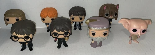 Funko Pop! Lot of Harry Potter Characters 8 including Harry Ron & Hermione Dobi