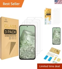 High Clarity 9H Tempered Glass Screen Protector for Google Pixel 8a, 3-Piece Set