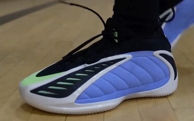 Adidas AE 2 Blue Fusion Men's Sizes 6.5-14 Basketball Shoes Blue Lime Sneaker