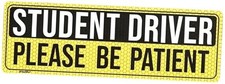 Student Driver Magnet, 9.4" X 3.1" Bumper Magnetic Sticker for New Drivers