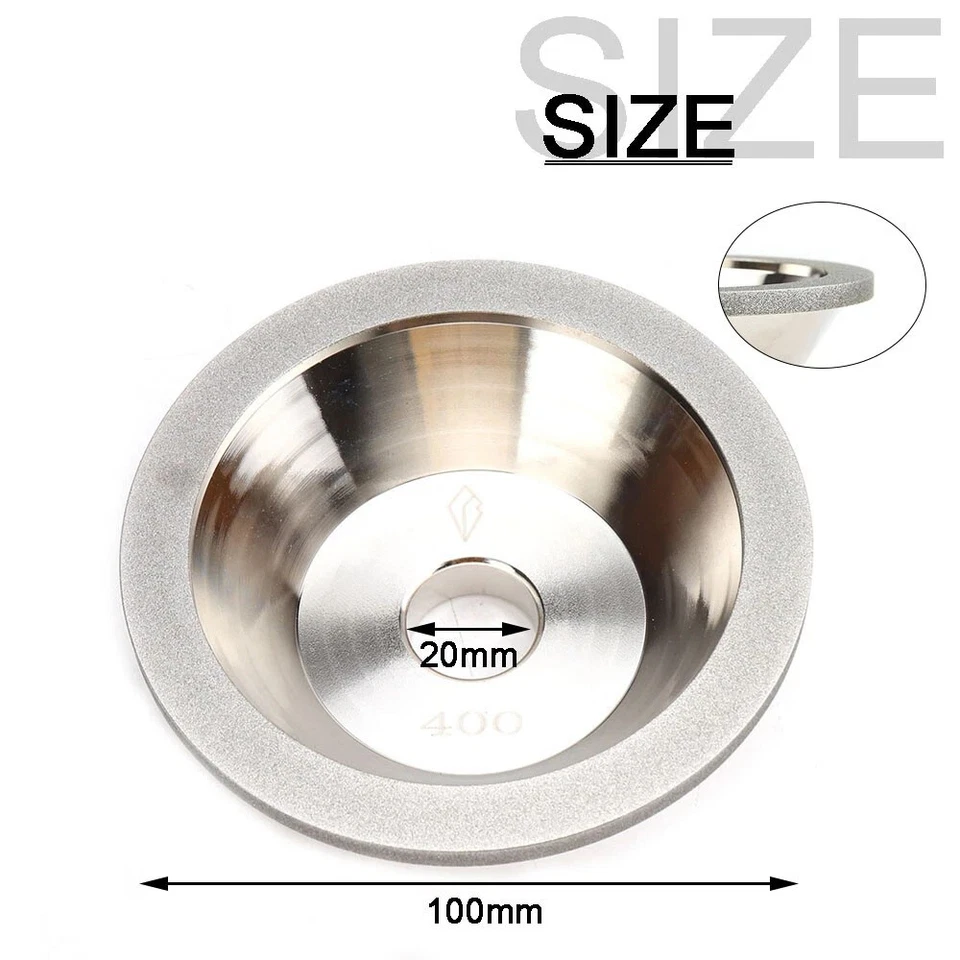 4inch Diamond Grinding Wheel Cup Carbide Metal Cutter Grinder 100-600 Grit Tool∂ - Image 2 of 4
