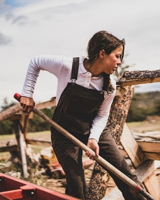 Filson Women's Double Canvas Overalls Orca Gray Workwear Durable