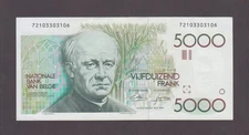 BELGIUM P.145-3106. 5000 FRANCS GEZELLE  EF  WE COMBINE  2512