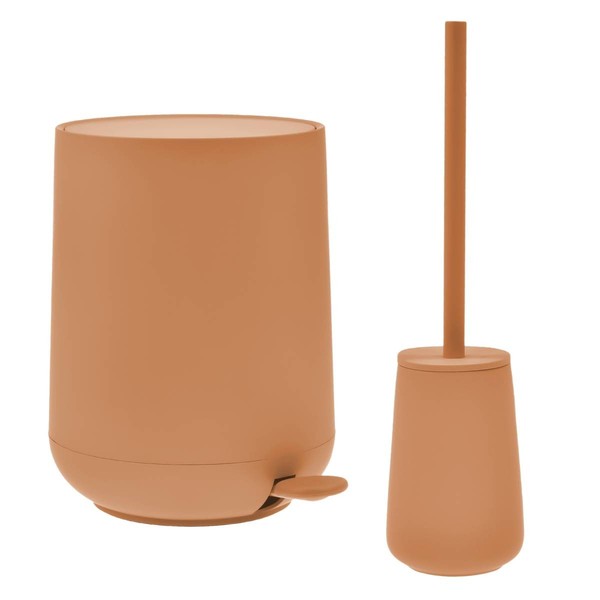 Zone Denmark Bad Accessoires Set Matt Kosmetikeimer ToilettenbüRste Mandarine-image