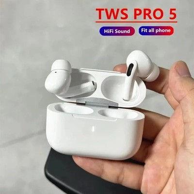 TWS Pro 5 Wireless Bluetooth Earbuds with ANC Noise Reduction HiFi Sound Low Lat