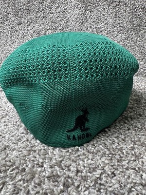 Vintage Kangol Flat Hat Cap Small Green Cabbie Hat Newsboy