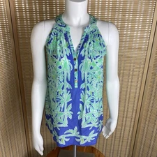 Lilly Pulitzer Bailey "Koala of the Wild" 100% Silk Tank Top Size XS