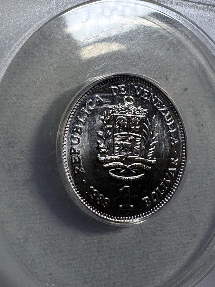 1989 Venezuela 1 Bolivares Graded MS 66 by ANACS - Image 2 of 4
