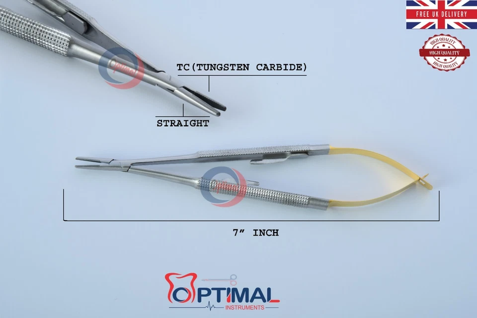 CASTROVIEJO NEEDLE HOLDER SURGICAL FORCEPS DENTAL INSTRUMENT STRAIGHT - Image 1 of 1