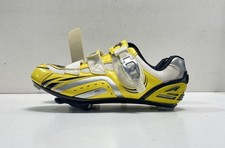 1GT Men's Cycling Shoes Pro G Series Yellow Synthetic Hook Loop Size 8.5