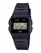 Casio F-91W Digitaluhr Quarz Harz schwarz Ala...