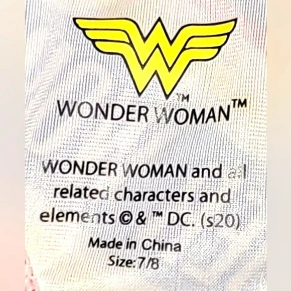 Conjunto de natación Tankini de 2 piezas Wonder Woman para niñas talla 7/8 multicolor Foto 2 de 4