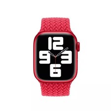 APPLE WATCH BRAIDED SOLO LOOP BAND STRAP 45MM ML6W3AM/A - SIZE 7 - RED