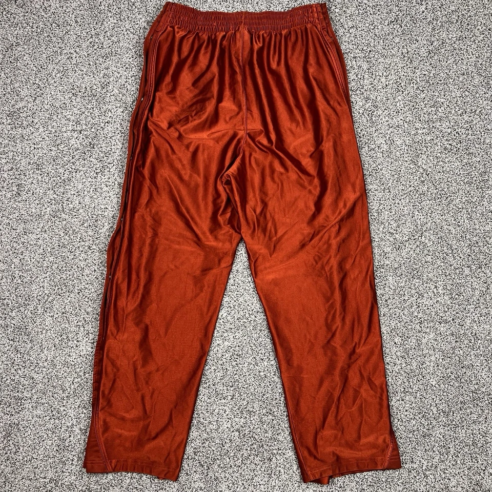 Pantalones Adidas De Colección Para Hombre Grandes Naranja Brillante Deslumbrante Sedoso Snap Tear Away Y2K Foto 2 de 4