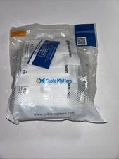 (QTY 10) Cable Matters Low Profile 1-Port Keystone Jack Wall Plate 180081X10