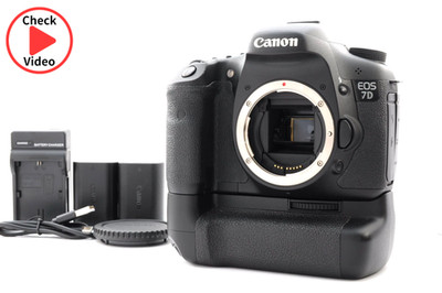 Canon EOS 7D 18.0 MP DSLR-Kamera Body BG-E7 Grip 8.9K Shutter from Japan...