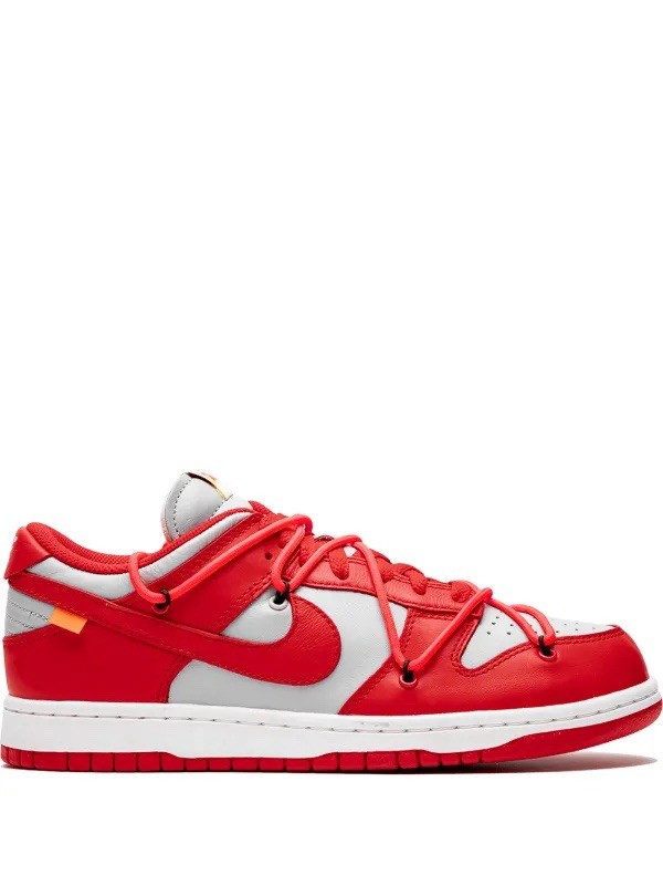 OFF WHITE X NIKE Taglia 9.5 Nike Dunk Low x OFF WHITE University Red 2019 STOCK ESAURITO