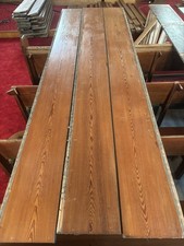 RECLAIMED MID VICTORIAN PITCH PINE CHURCH PEW PANEL BOARD