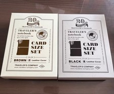 2Set TRAVELER S notebook Card Size 20th Anniversary Set Color Black Brown