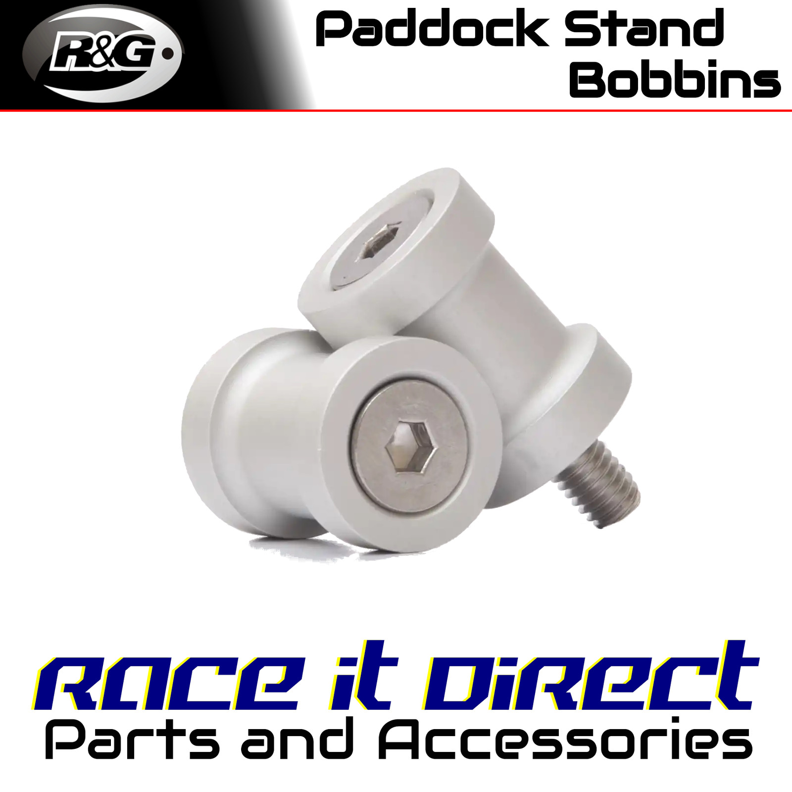 Paddock Stand Bobbins for Ohvale 110 All Years M6 Silver R&G
