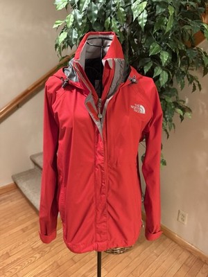 The North Face GORE-TEX Paclite Red Hooded Rain Jacket Lightweight Shell Size M