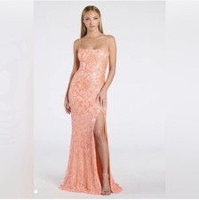 NWT Orange Formal Sequin Dress From Windsor Size Small