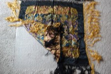 Vintage WWll Taj Mahal Silk Piano Shawl Scarf Tablecloth