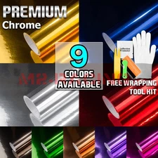 Chrome Gloss Car Vinyl Film Wrap Sticker Decal Air Release Bubble Free Sheet DIY