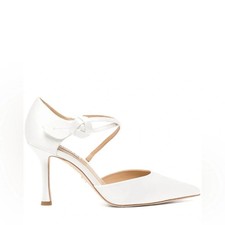 SOLD OUT Badgley Mischka White 85mm Jayden pumps 8.5