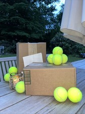 24 slightly used tennis balls for dogs, walkers, and more     