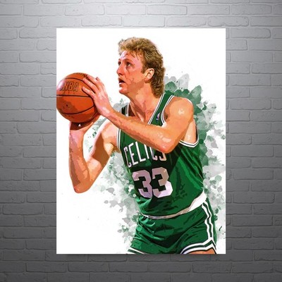 Larry Bird Boston Celtics Poster Sports Man Cave Wall Art Basketball Print 