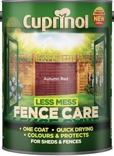 Cuprinol Less Mess Fence Care All Colours 5 Litre and 6 Litre