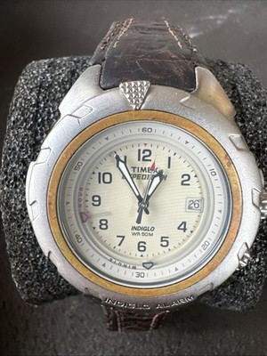 Timex Expedition Indiglo WR50M N4 Cream Dial Vintage Watch