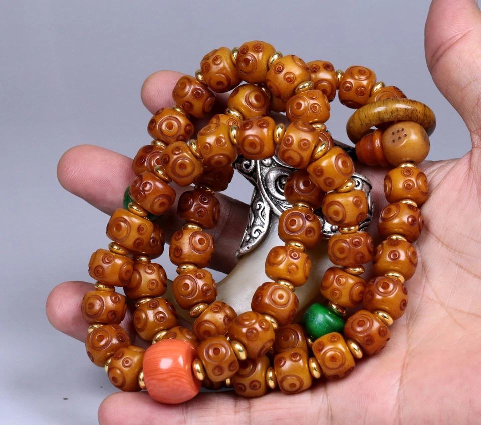 Old Himalayan Nepalese Tibetan Prayer Beads Mala - Image 3 of 4