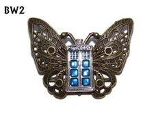 steampunk brooch badge pin tardis doctor who timelord scifi police box #BW02