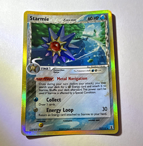 Starmie 15/113 EX Delta Species Holo Rare English 2005 60 HP
