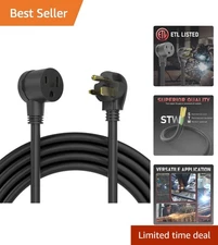 Flexible 15ft 10 AWG Welder Cord - NEMA 6-50P Connector for Indoor & Outdoor Use