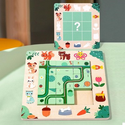 Holzblockpuzzle Puzzle für Alter 2-4 Jungen Mädchen