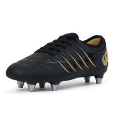 CANTERBURY JUNIOR BOYS GIRLS BLACK RUGBY BOOTS.NEW PHOENIX KIDS SOFT GROUND W25