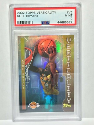 2002 Topps Verticality #V5 Kobe Bryant PSA 9 MINT LA LAKERS LEGEND 