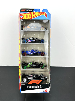 Hot Wheels 5 Pack Formula 1 McLaren BWT Alpine Visa Red Bull Sauber Money Gram